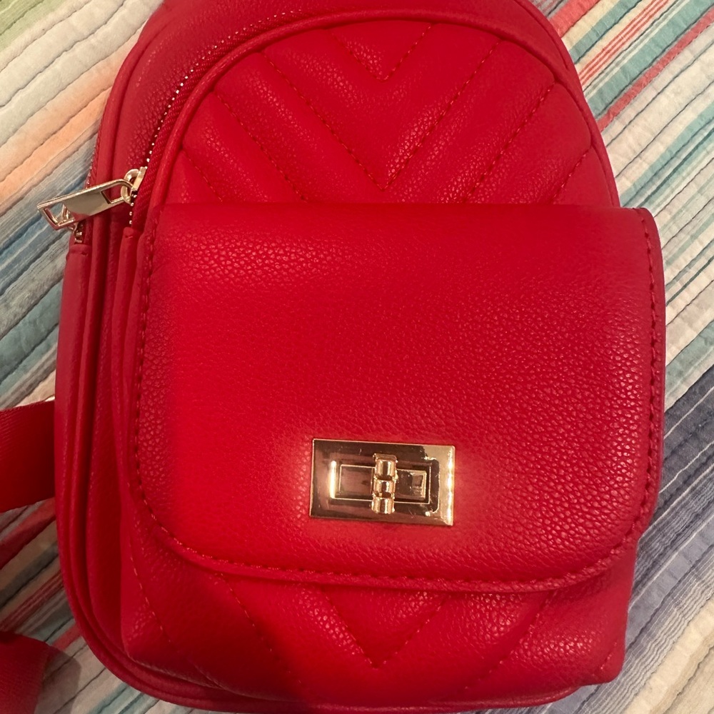 Red Quilted Malibu Skye Sling Bag